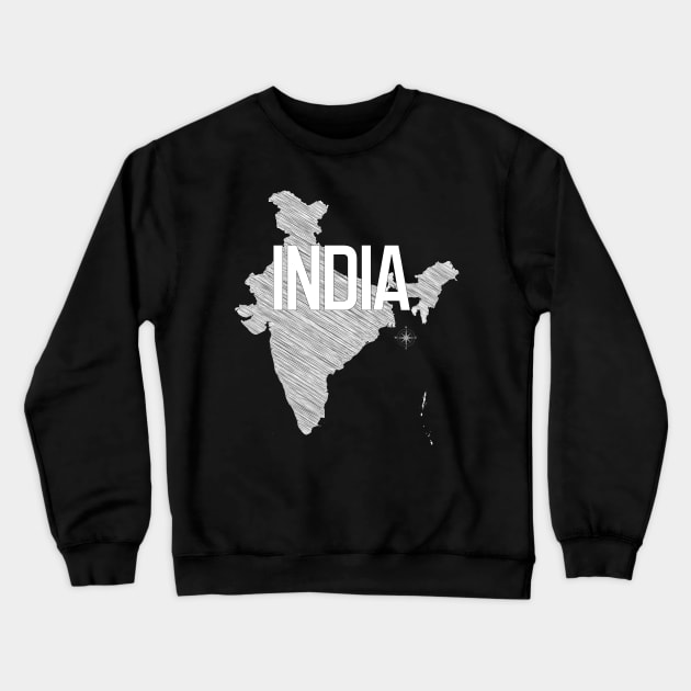 Country Wall Decor India Black and White Art Canvas Poster Prints Modern Style Painting Picture for Living Room Cafe Decor World Map Crewneck Sweatshirt by Wall Decor